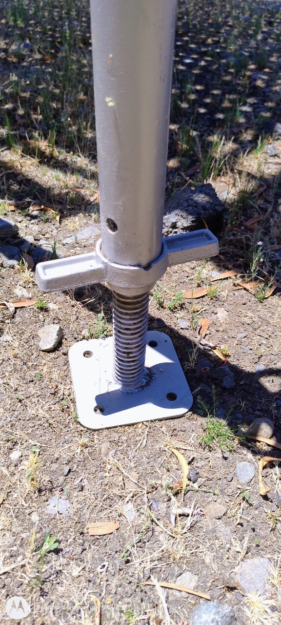 Placa base husillo andamio